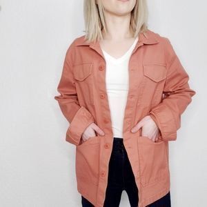 NWT Sanctuary Salmon colored button down with pockets